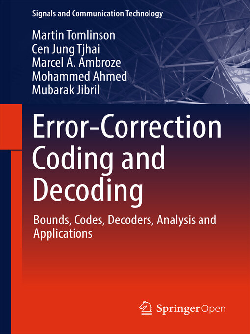 Title details for Error-Correction Coding and Decoding by Martin Tomlinson - Available